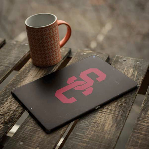 University of Southern California USC Black Distressed iPad Skins